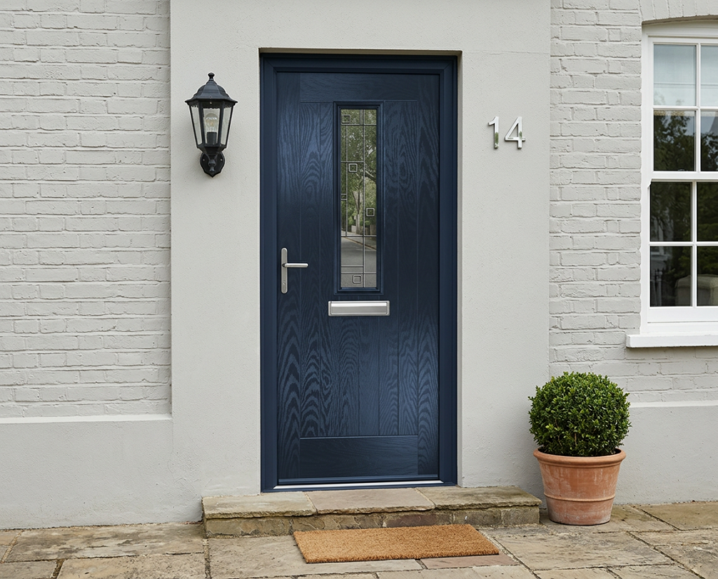 The Batty Composite Door - Derwent Blue