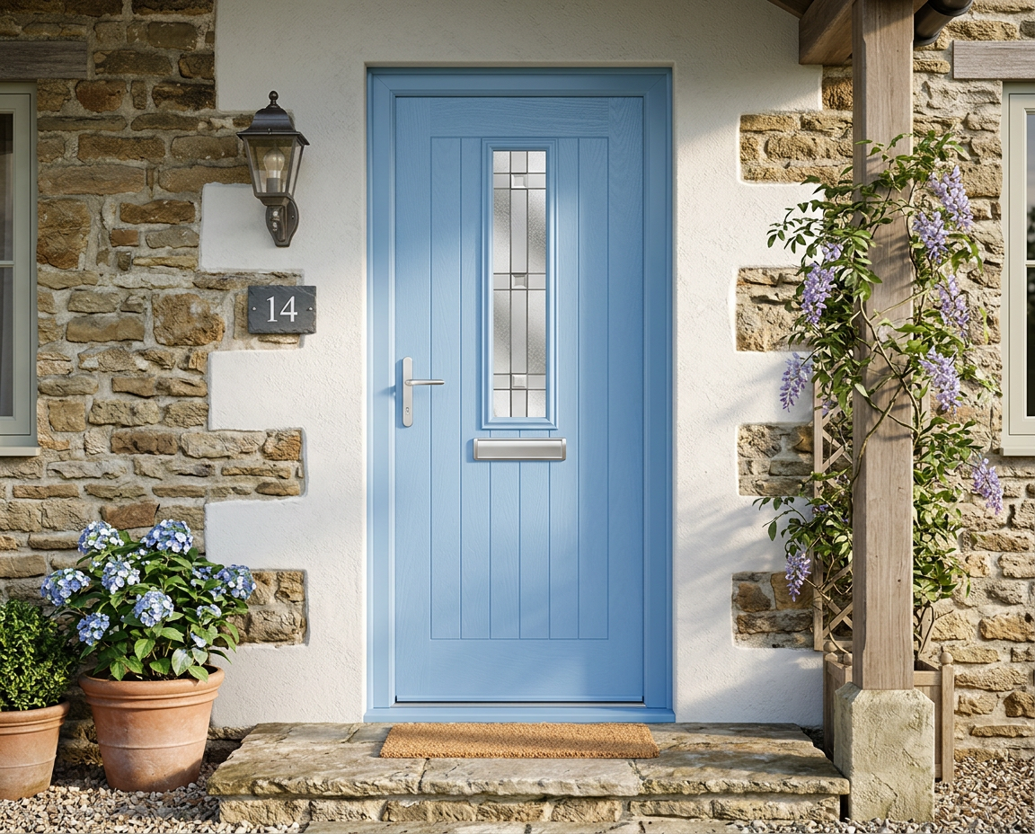 The Batty Composite Door - Egg Blue