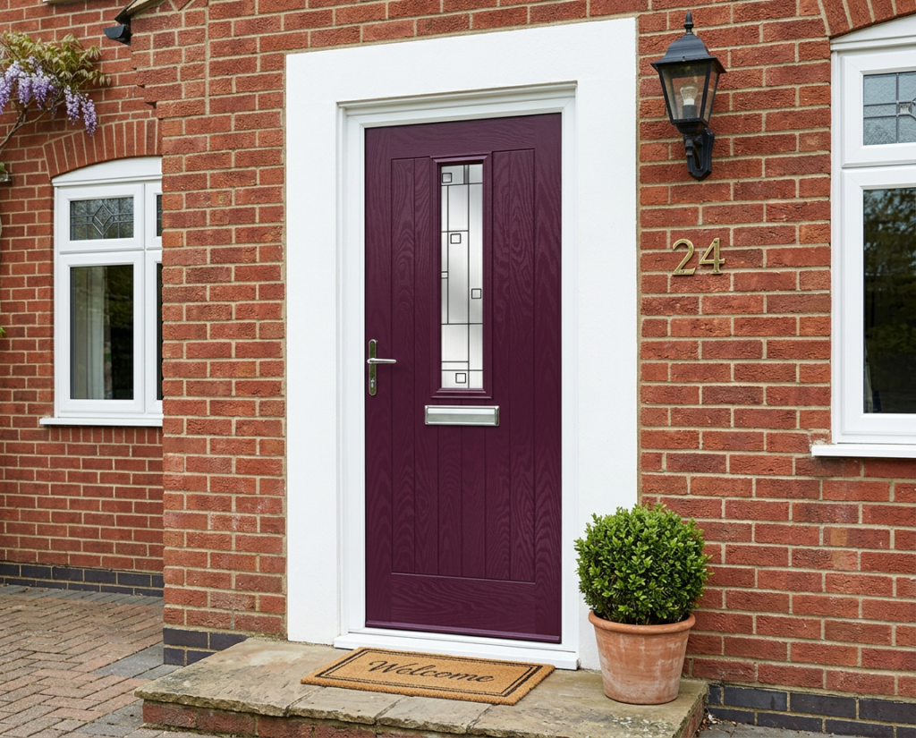 The Batty Composite Door - Royal Magenta