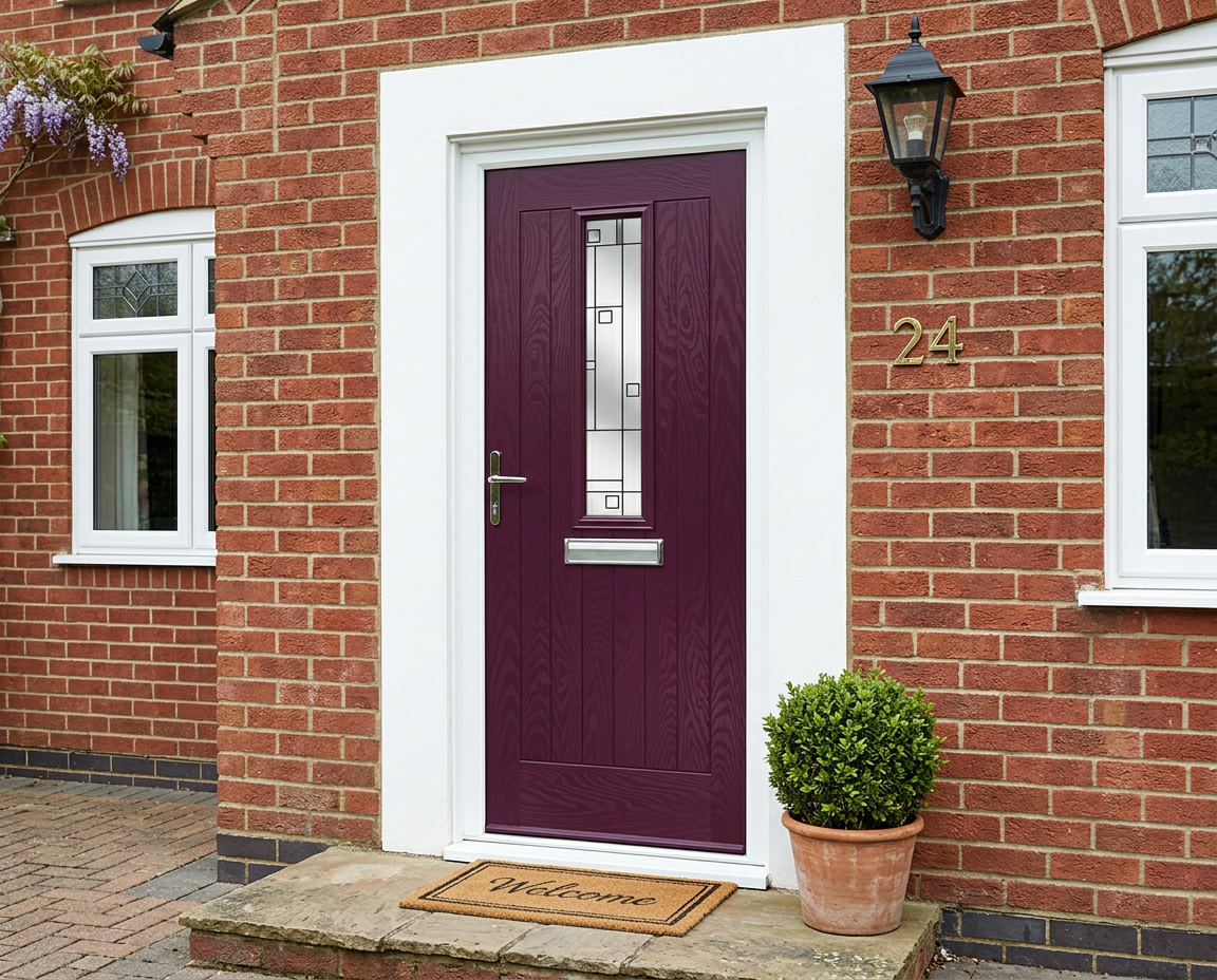 The Batty Composite Door - Royal Magenta
