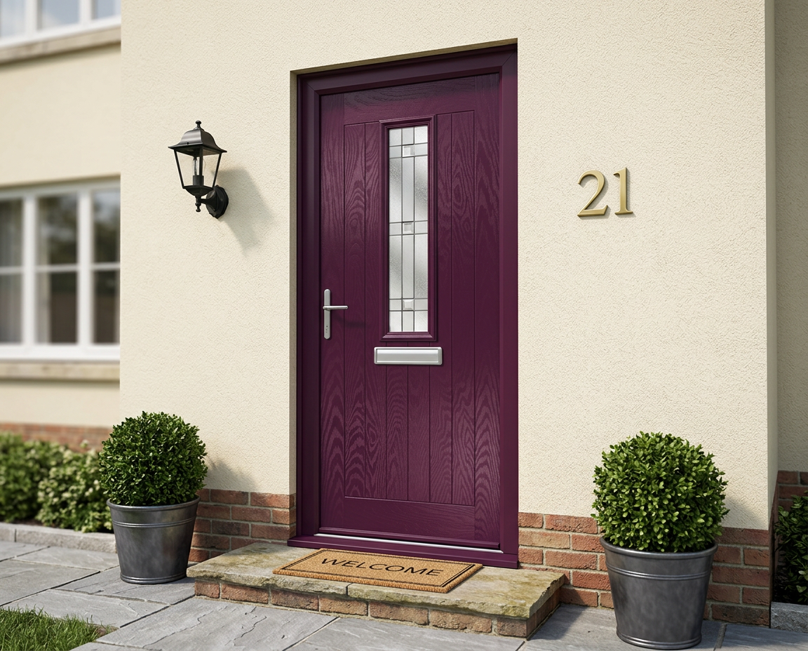 The Batty Composite Door - Royal Magenta - Image 2