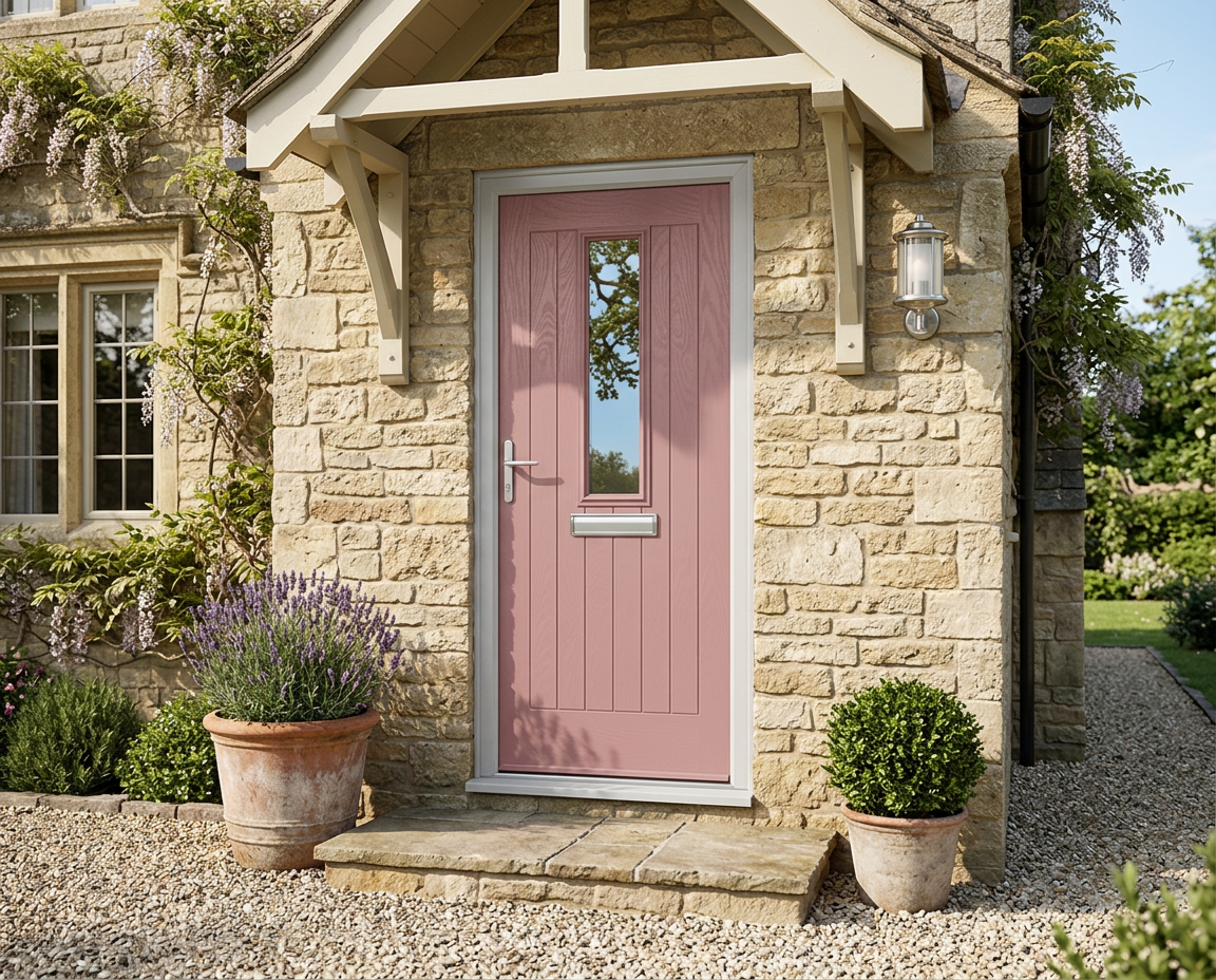 The Batty Composite Door - Pink