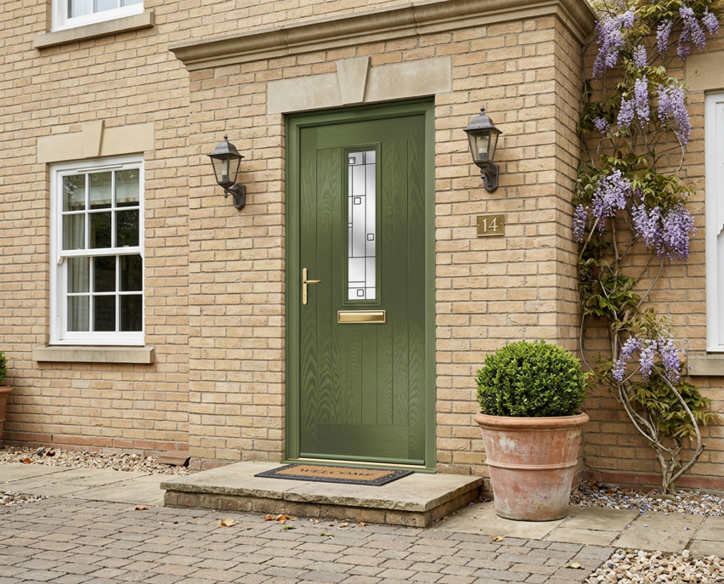 The Batty Composite Door - Reed Green