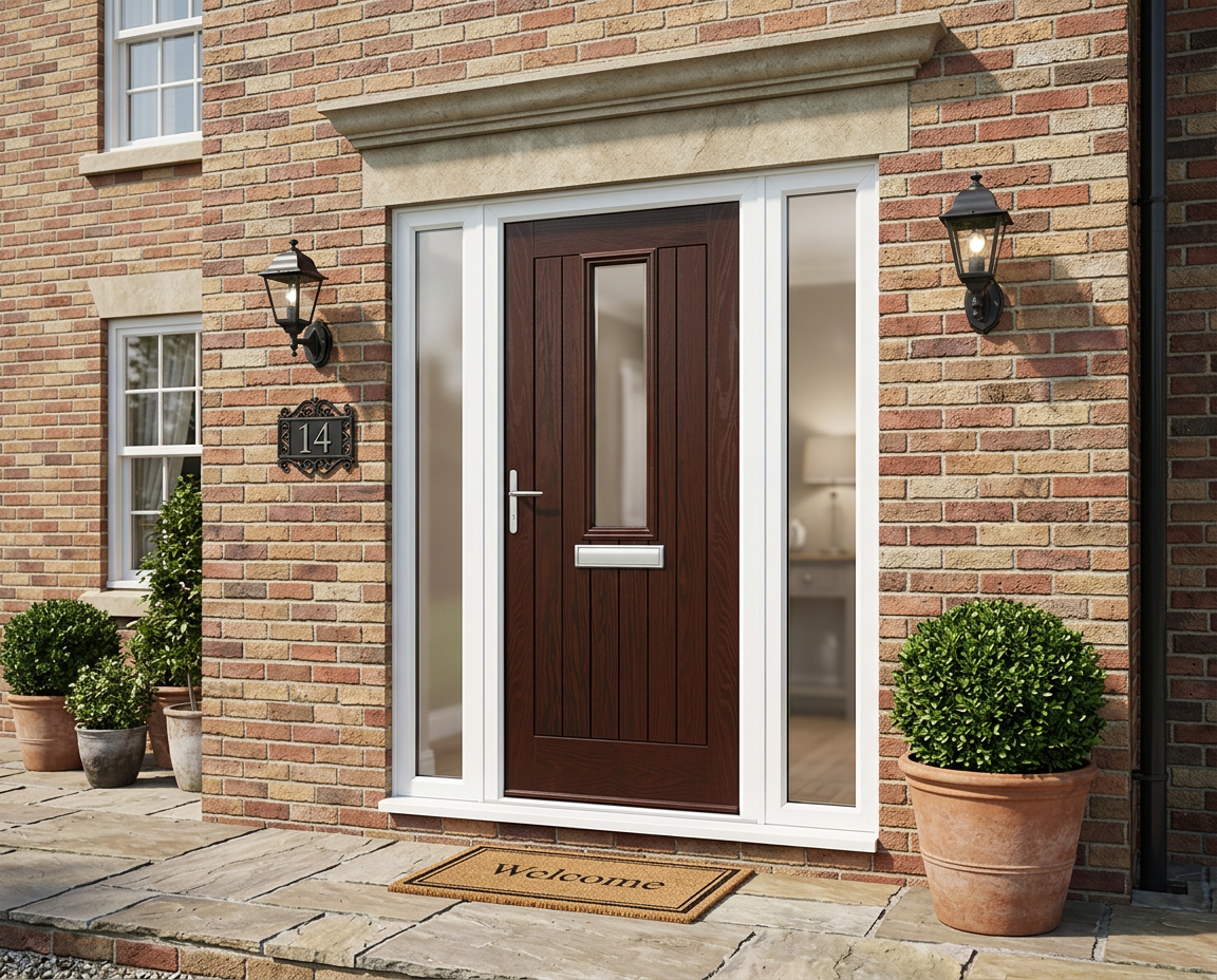 The Batty Composite Door - Rosewood