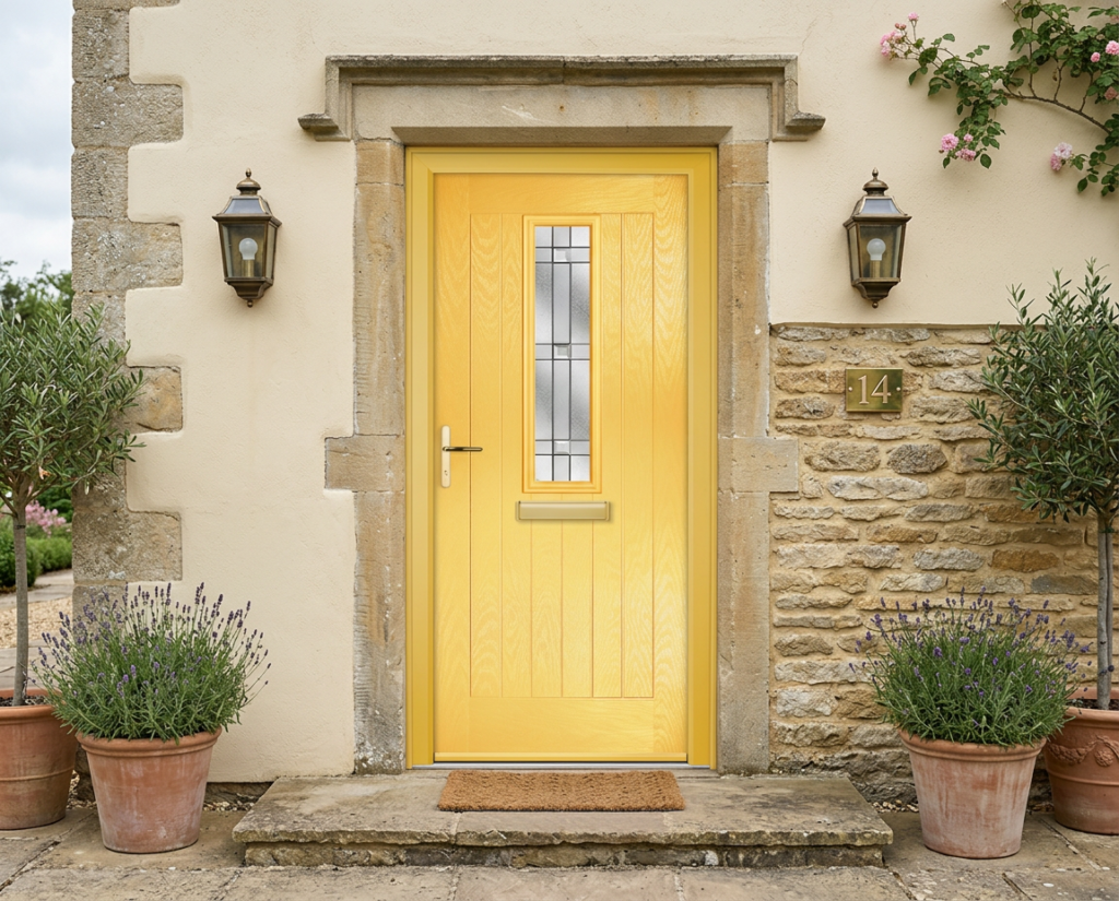 The Batty Composite Door - Yellow