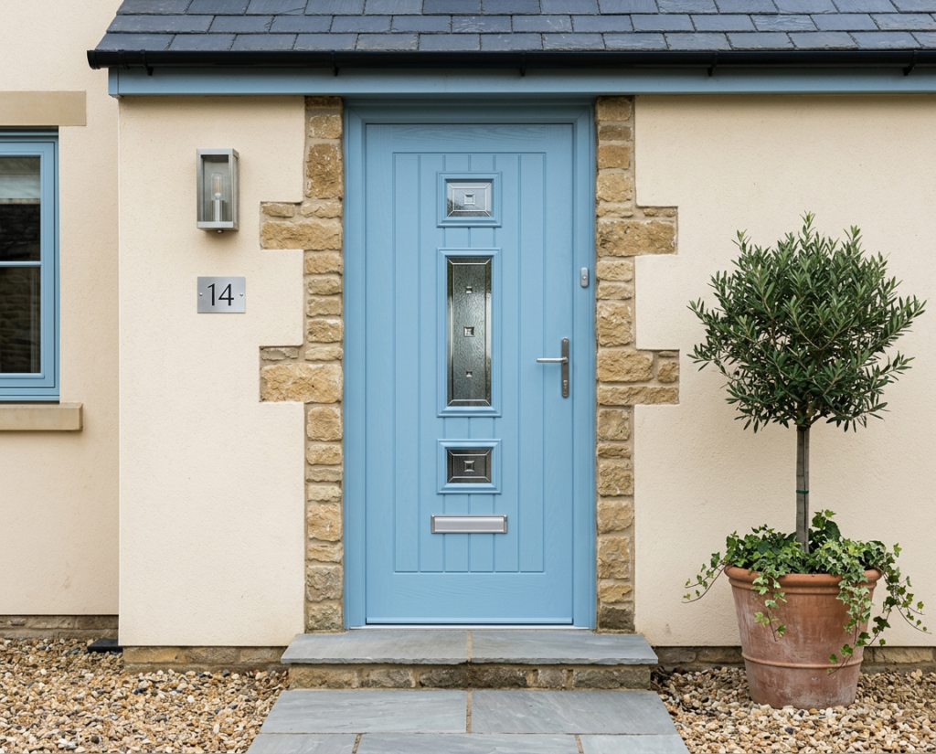 The Bielsa Composite Door - Egg Blue