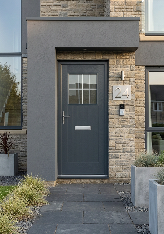 The Bremner Composite Door - Slate Grey