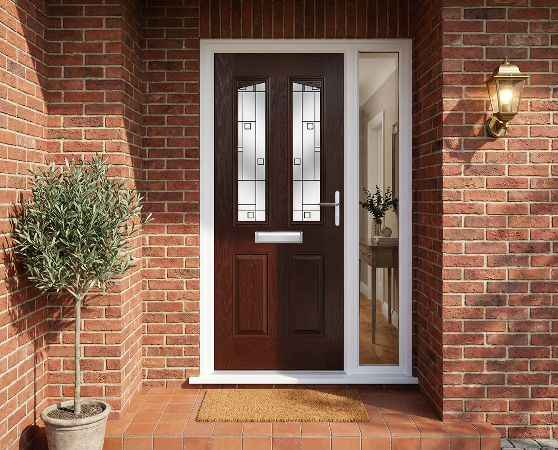 The Clarke Composite Door - Rosewood - Image 2