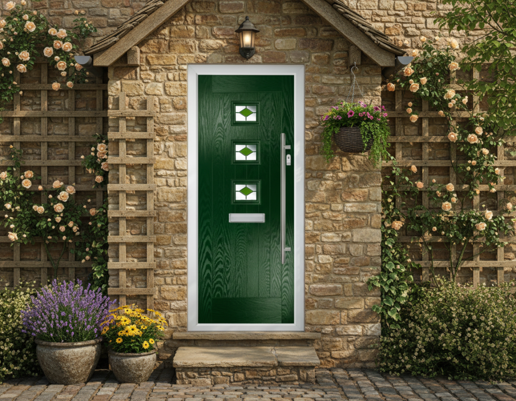 The Lorimer Composite Door - Heritage Green