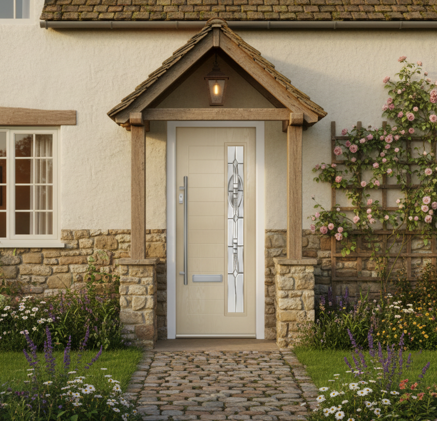 The Gray Composite Door - Cream
