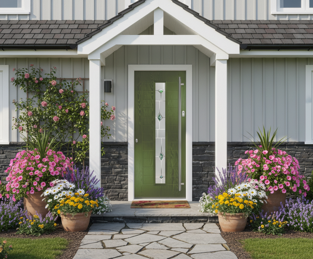 The Gray Composite Door - Reed Green