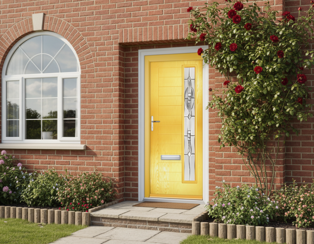 The Gray Composite Door - Yellow