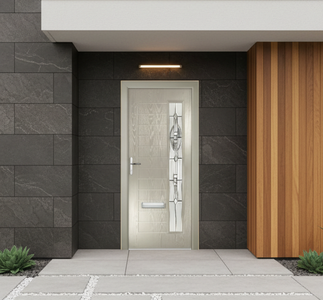 The Gray Composite Door - Pebble