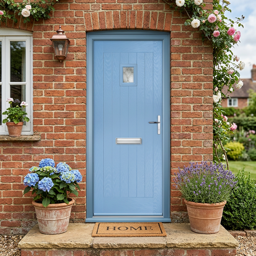 The Radebe Composite Door - Egg Blue