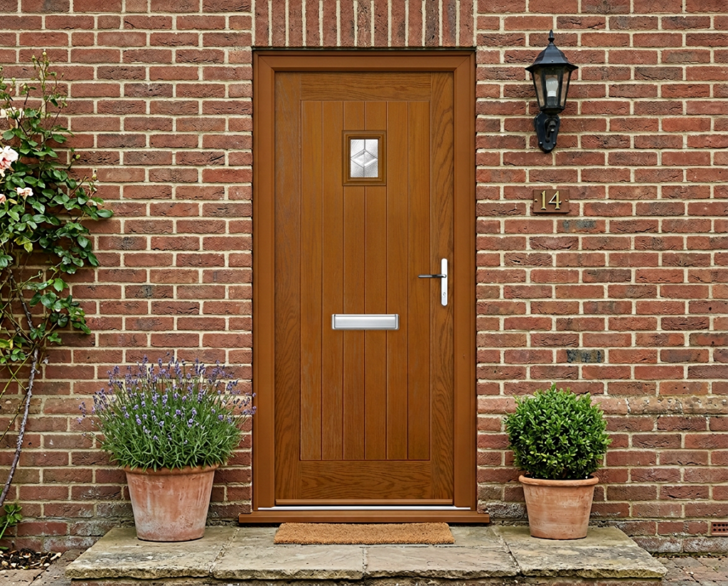 The Radebe Composite Door - Golden Oak