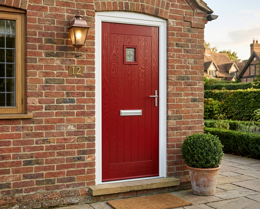 The Radebe Composite Door - Berry Red