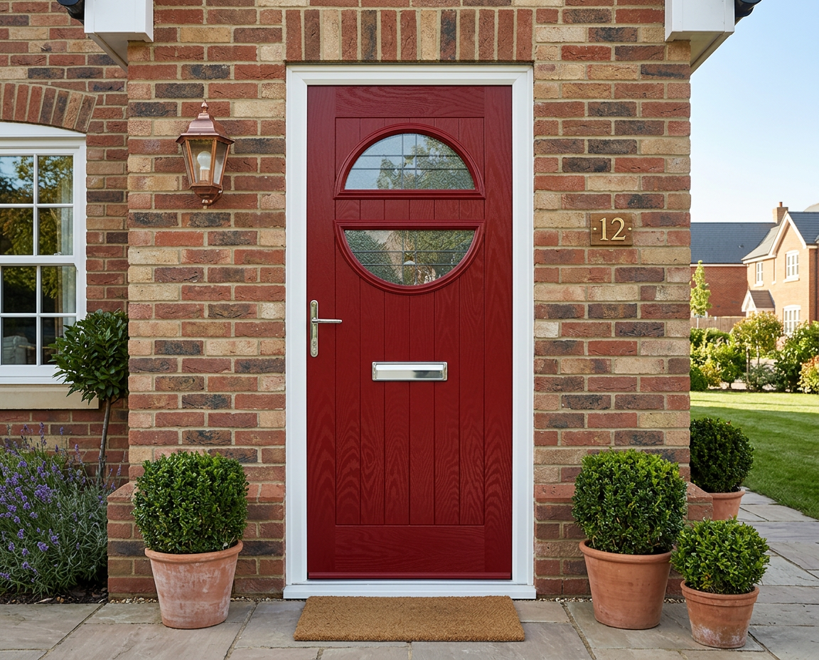 The Revie Composite Door - Berry Red - Image 2