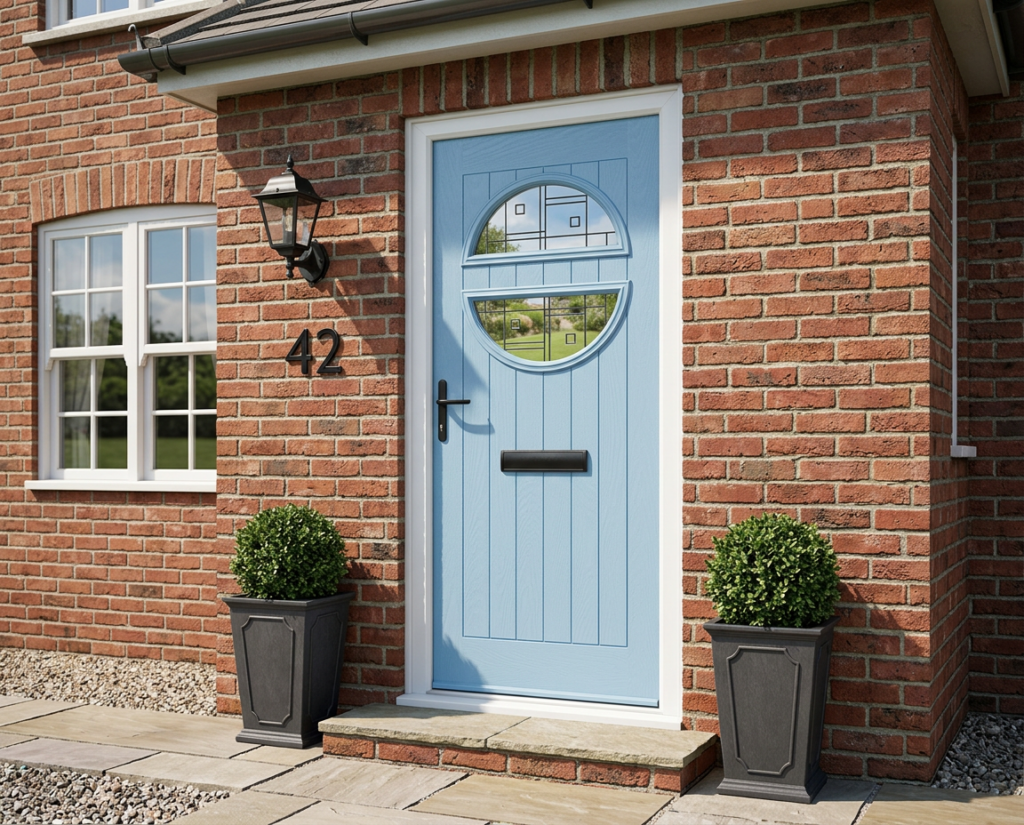 The Revie Composite Door - Egg Blue
