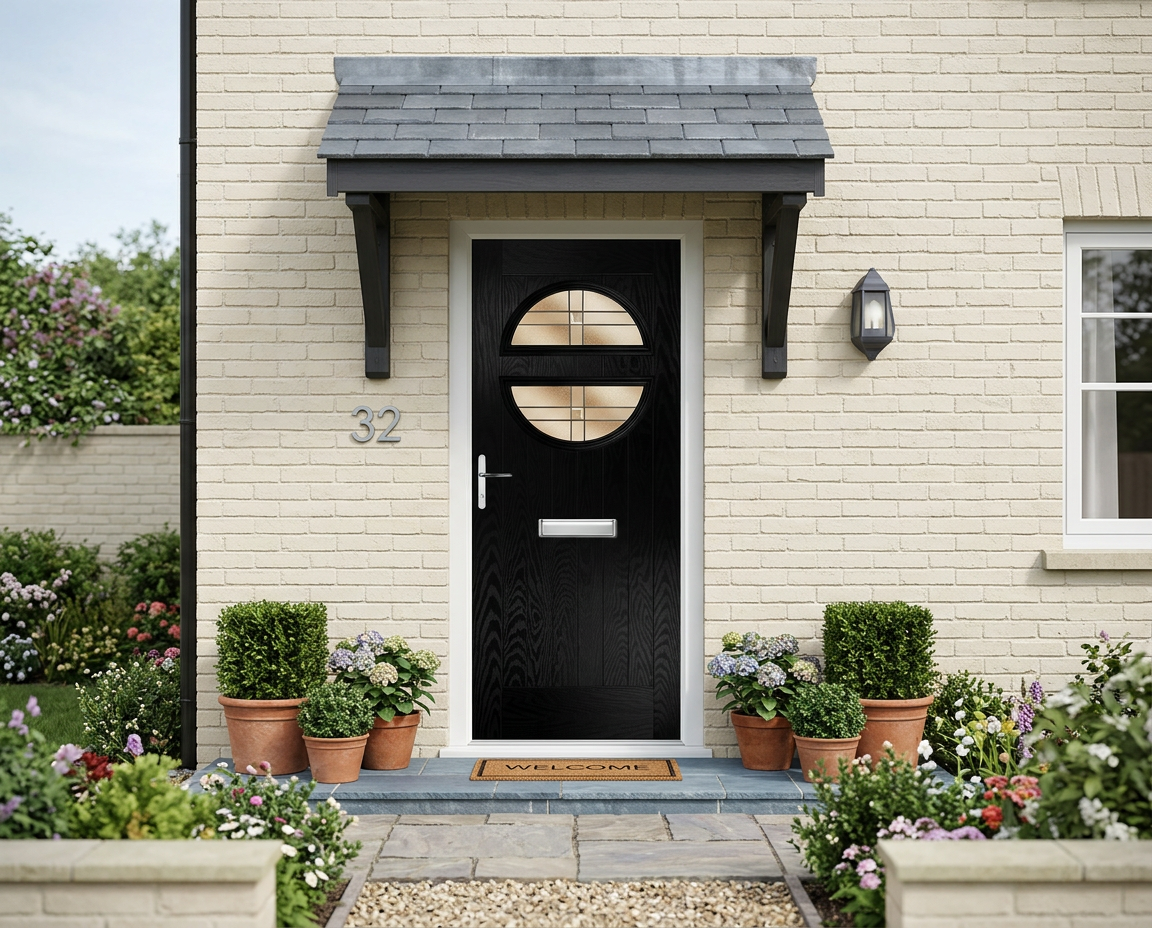 The Revie Composite Door - Gothic Black