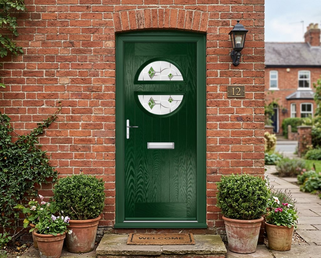 The Revie Composite Door - Heritage Green
