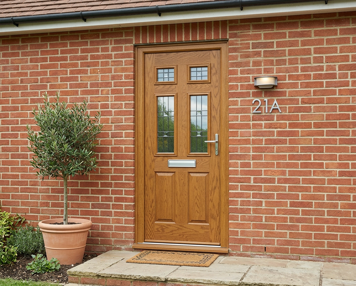 The Viduka Composite Door - Golden Oak