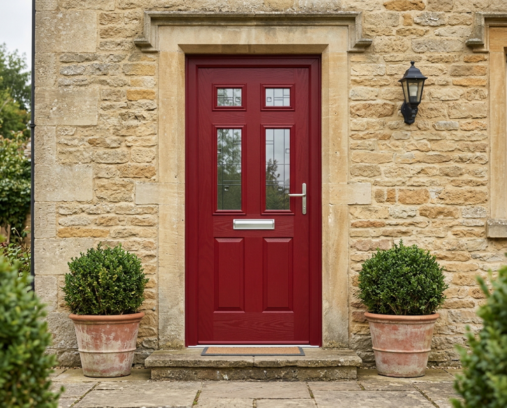 The Viduka Composite Door - Berry Red