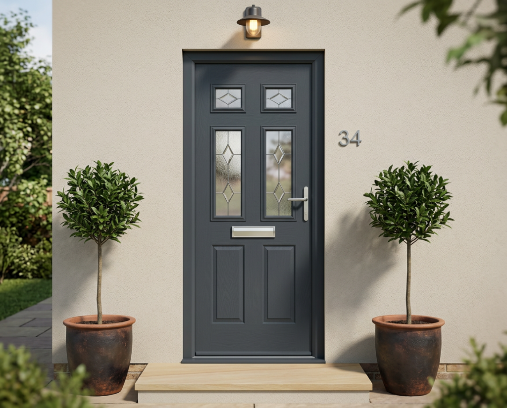 The Viduka Composite Door - Slate Grey