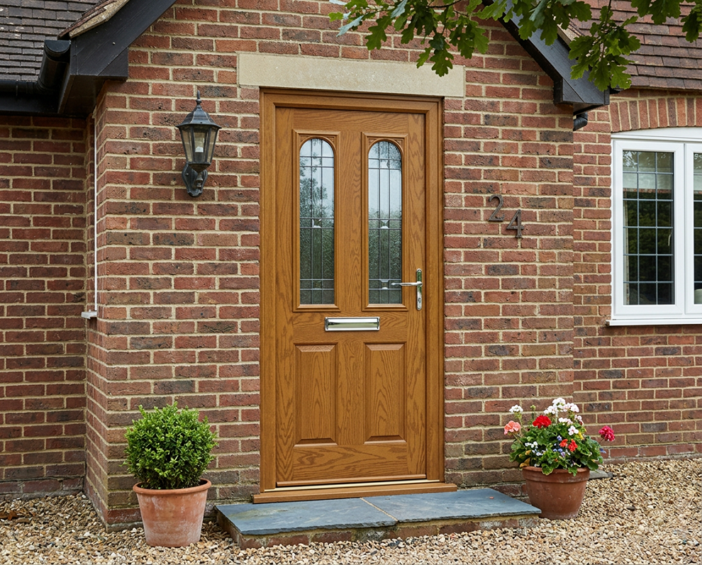 The Yeboah Composite Door - Golden Oak