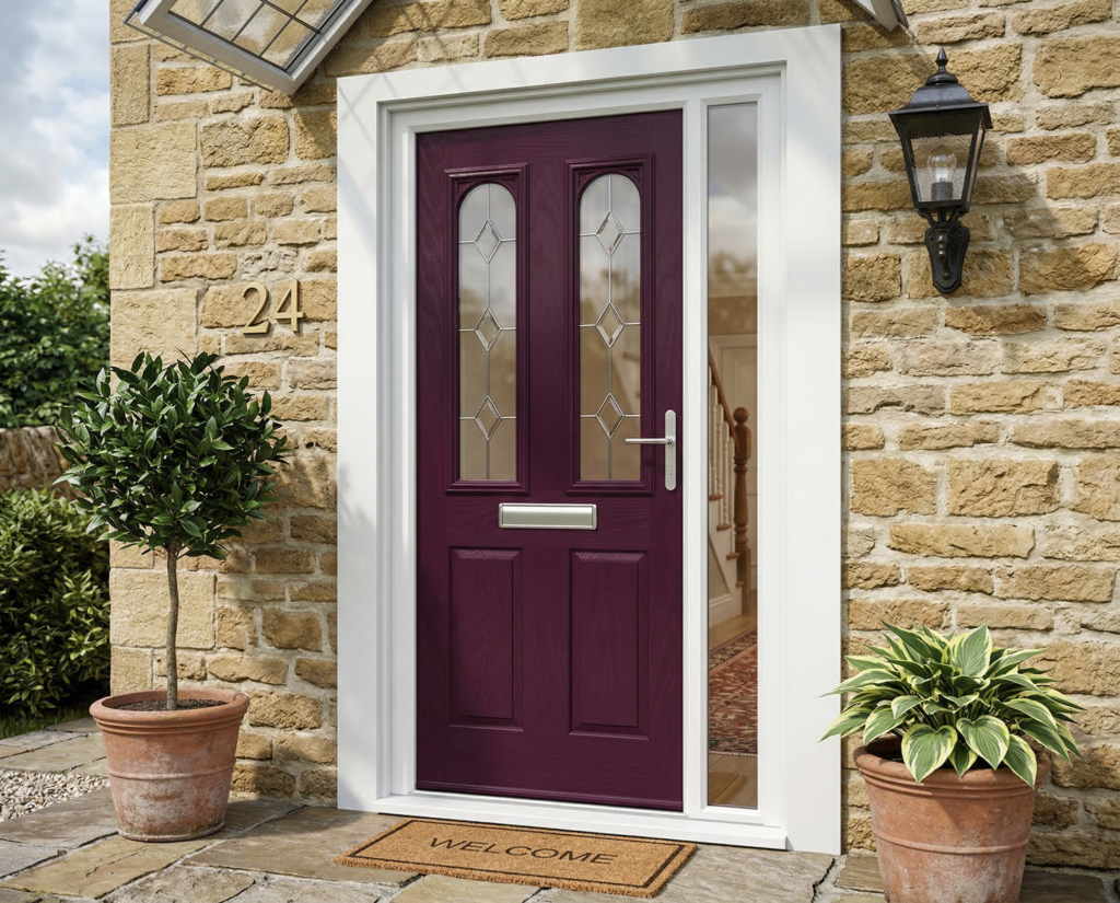 The Yeboah Composite Door - Royal Magenta