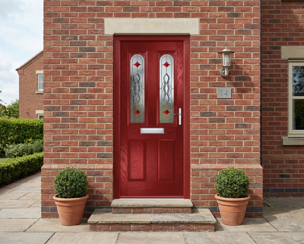 The Yeboah Composite Door - Berry Red