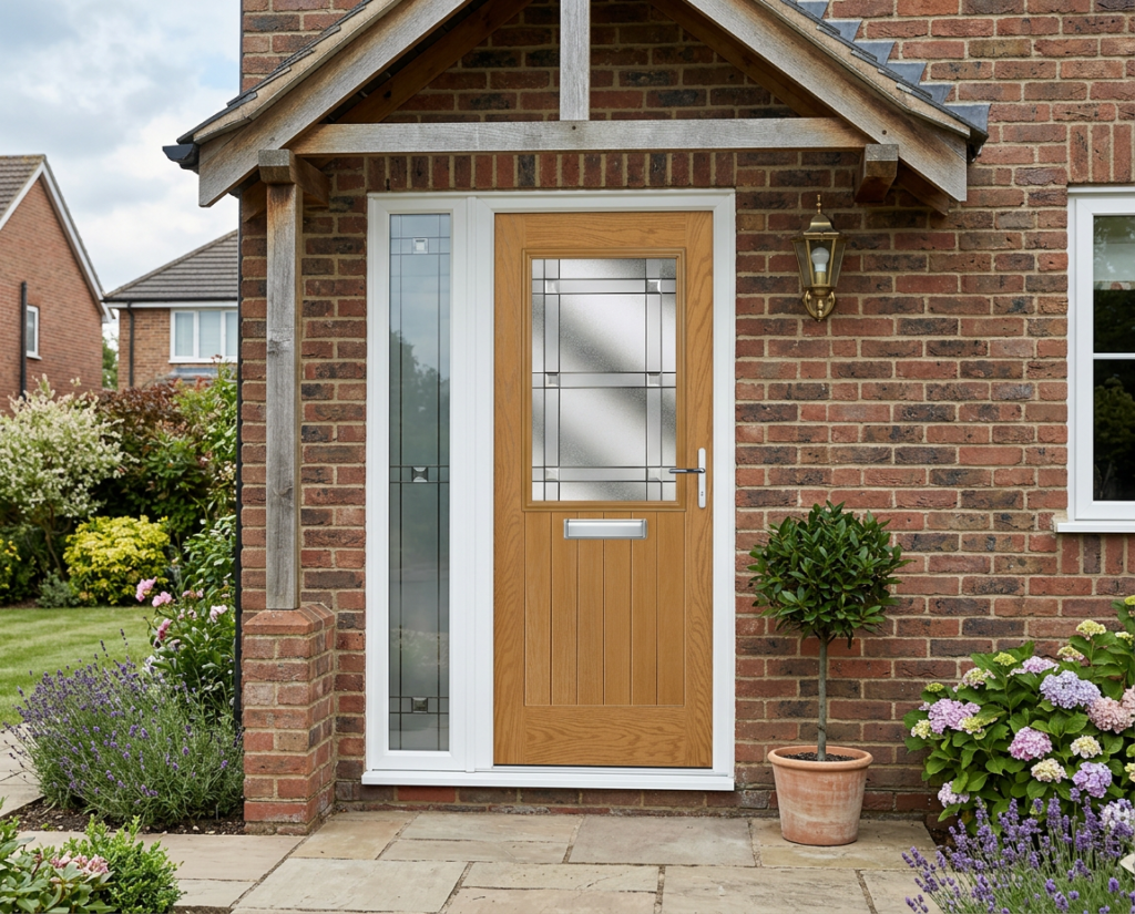The Giles Composite Door - Golden Oak