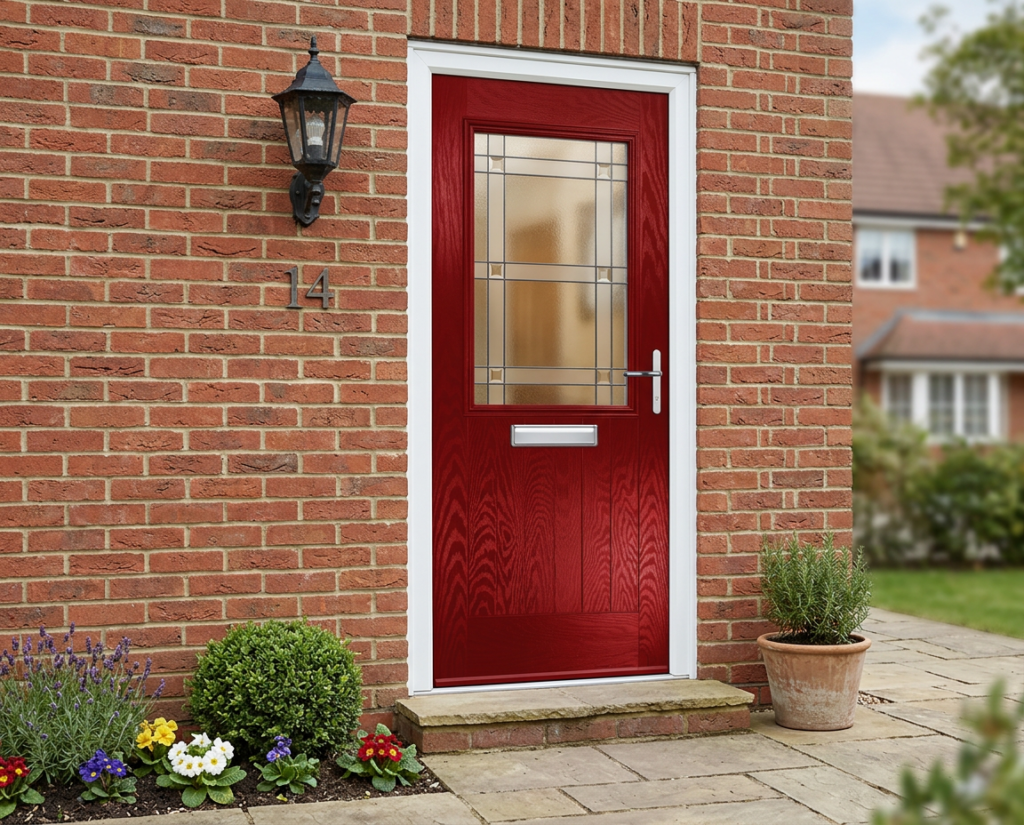 The Giles Composite Door - Berry Red