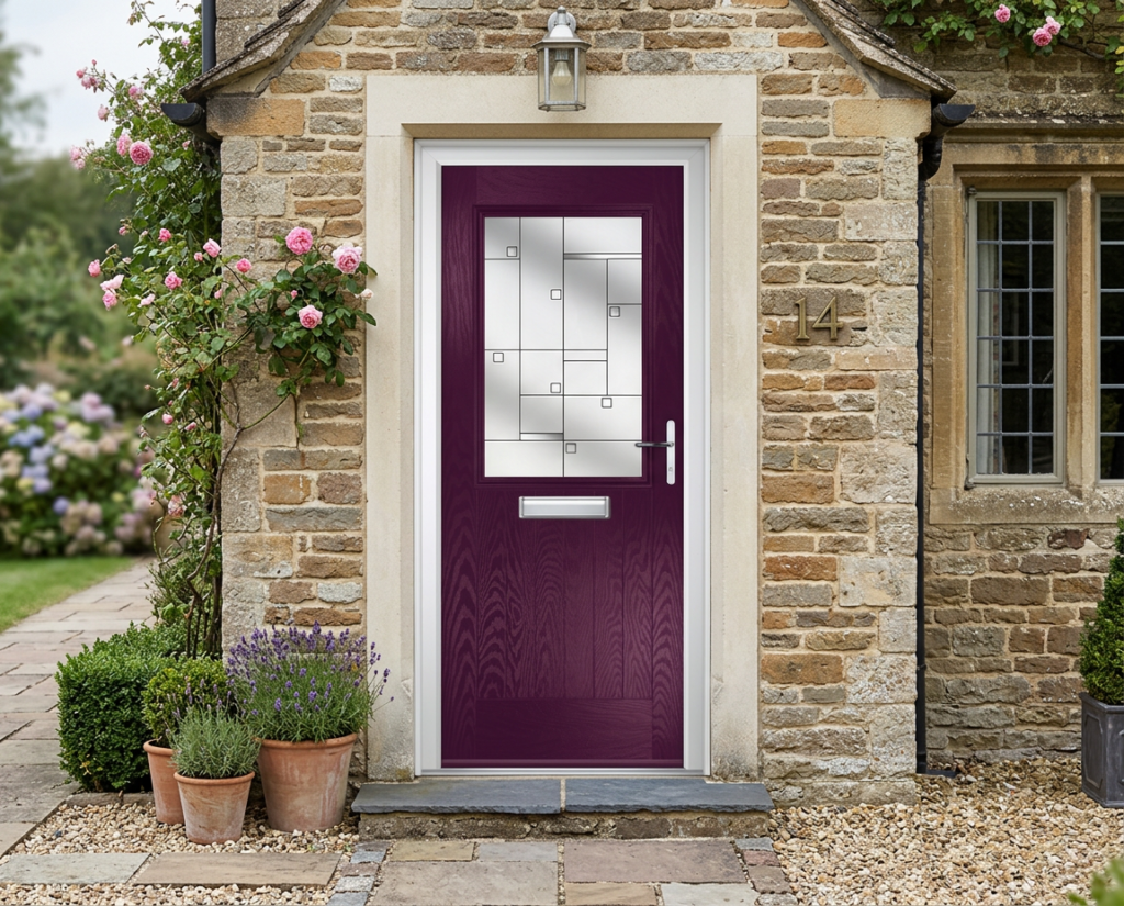 The Giles Composite Door - Royal Magenta
