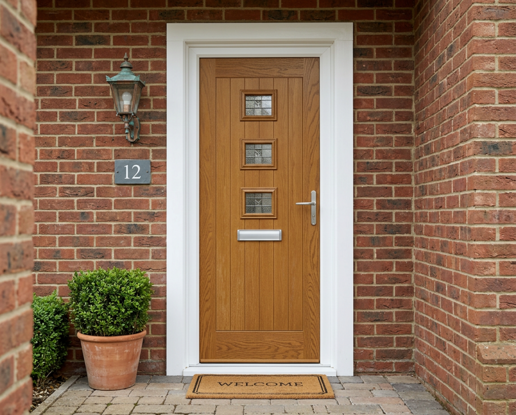 The Lorimer Composite Door - Golden Oak