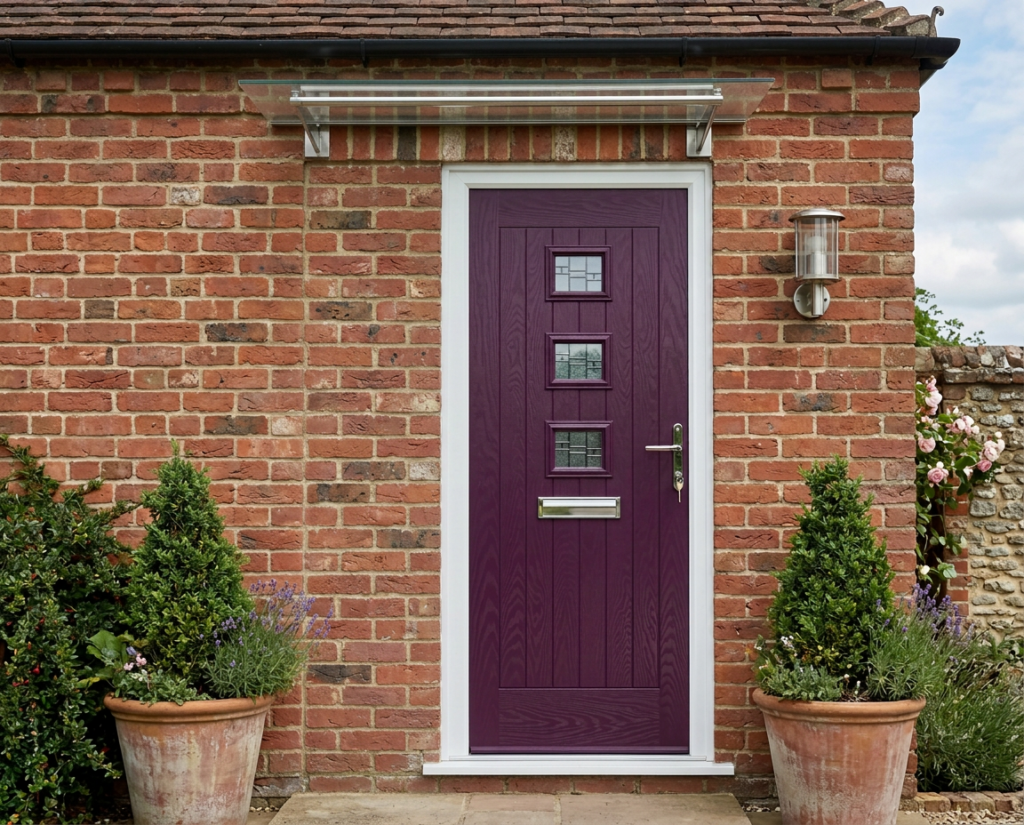 The Lorimer Composite Door - Royal Magenta
