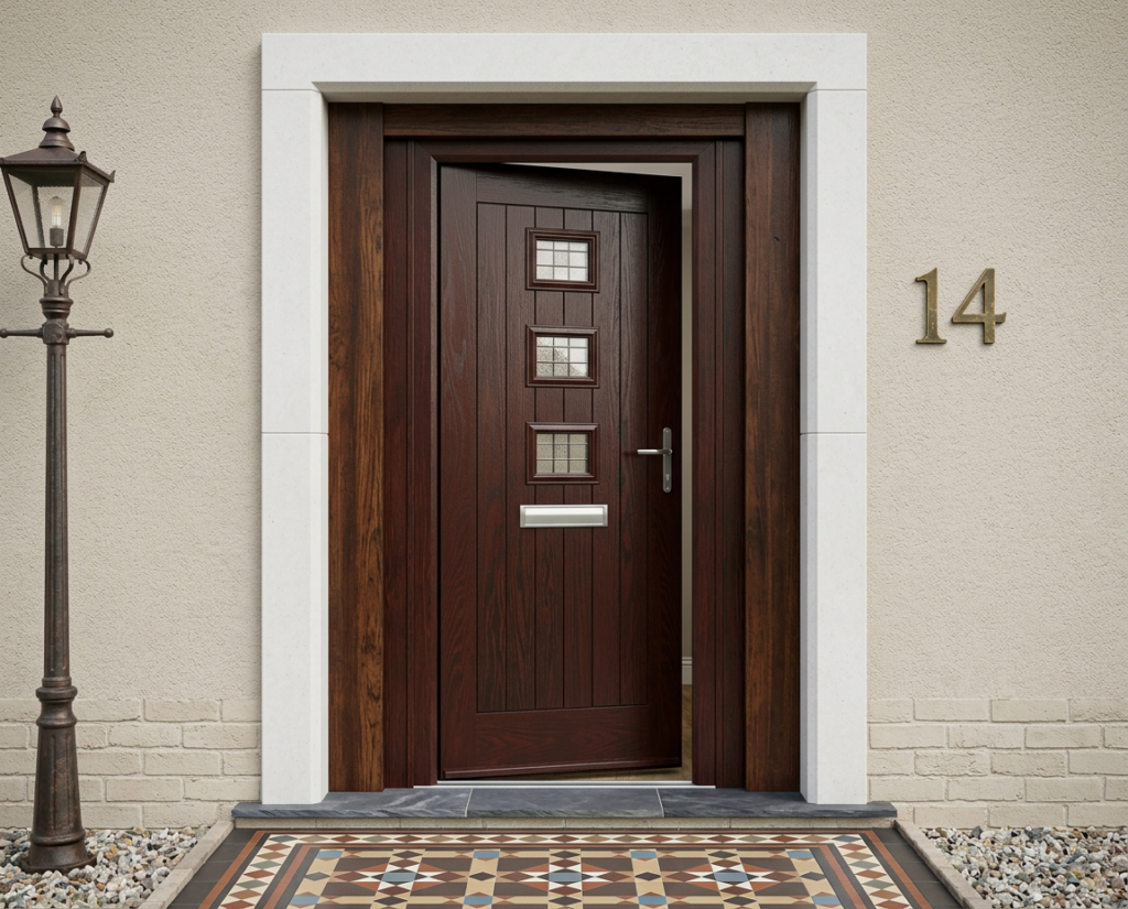 The Lorimer Composite Door - Rosewood