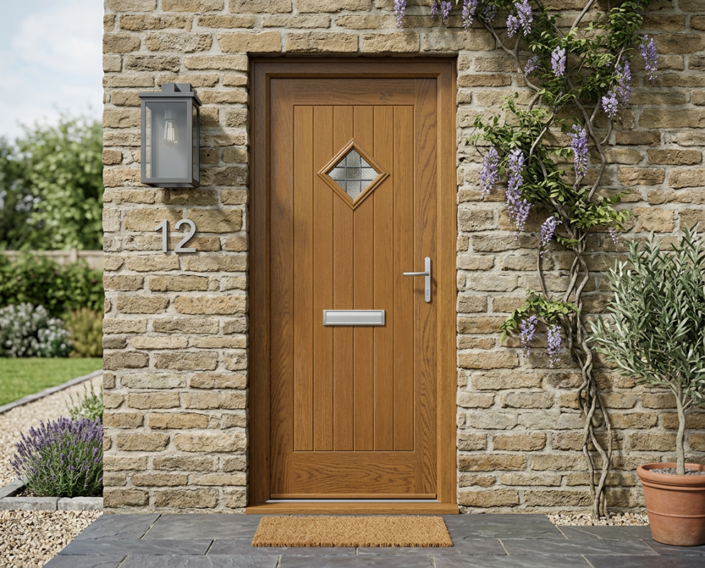 The Strachan Composite Door - Golden Oak