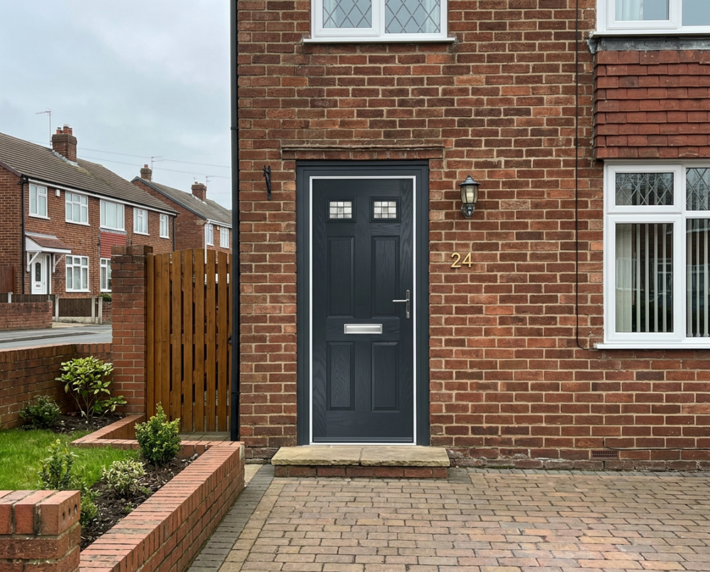 The Beckford Composite Door - Anthracite Grey