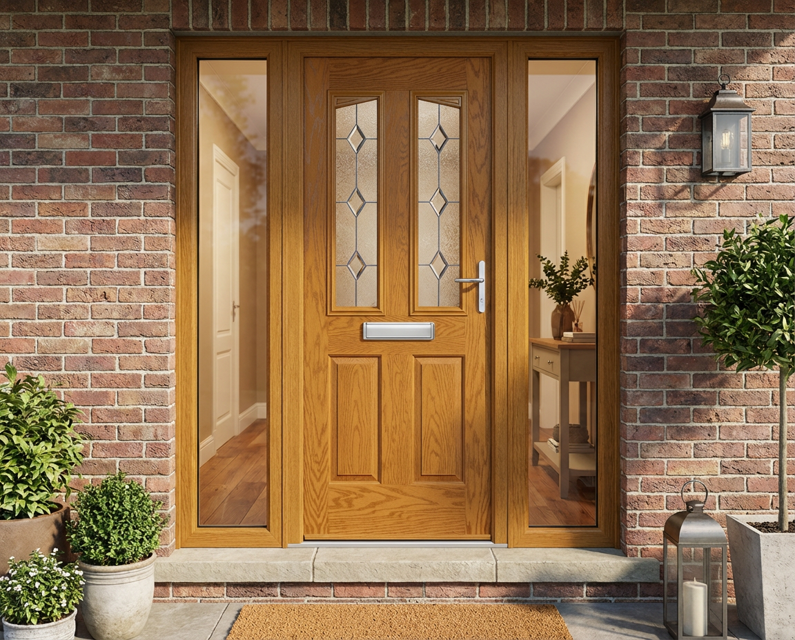 The Clarke Composite Door - Golden Oak