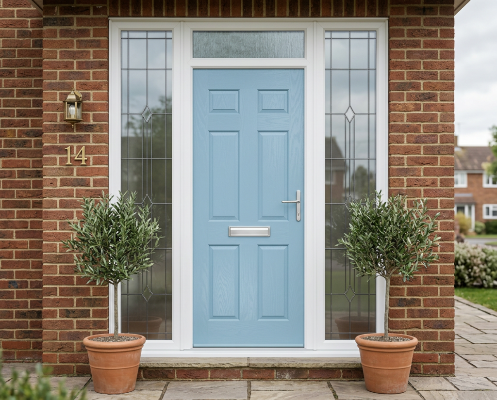 The Hall Composite Door - Egg Blue