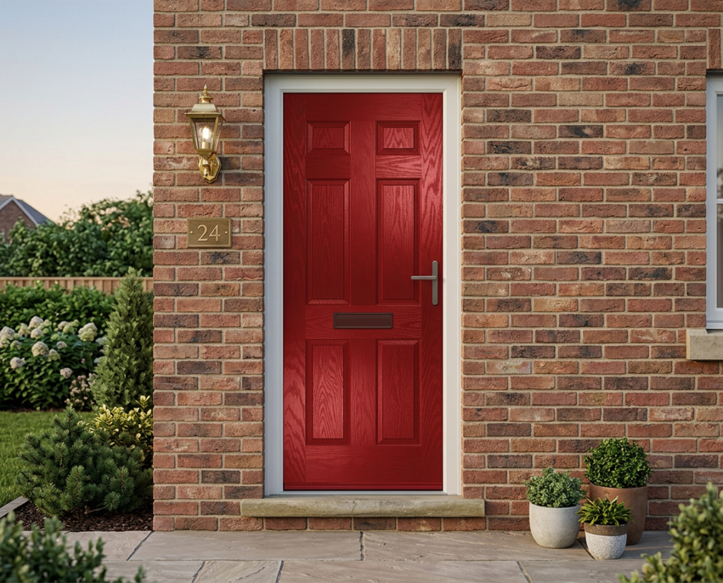 The Hall Composite Door - Berry Red