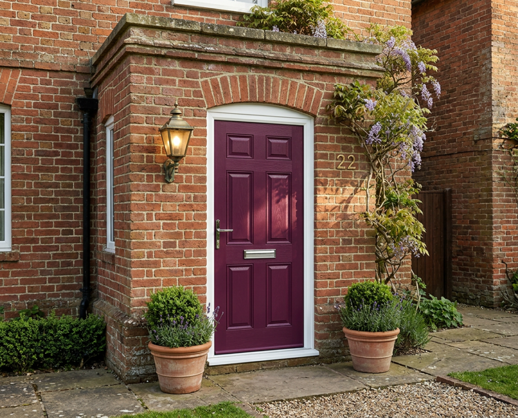 The Hall Composite Door - Royal Magenta