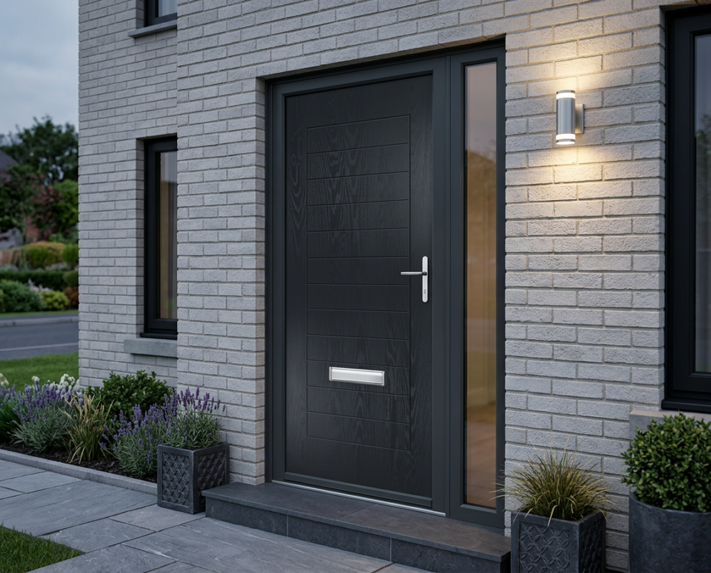 The Peacock Composite Door - Anthracite Grey