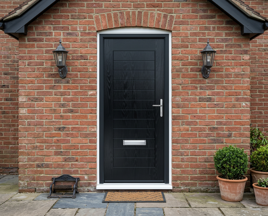 The Peacock Composite Door - Gothic Black