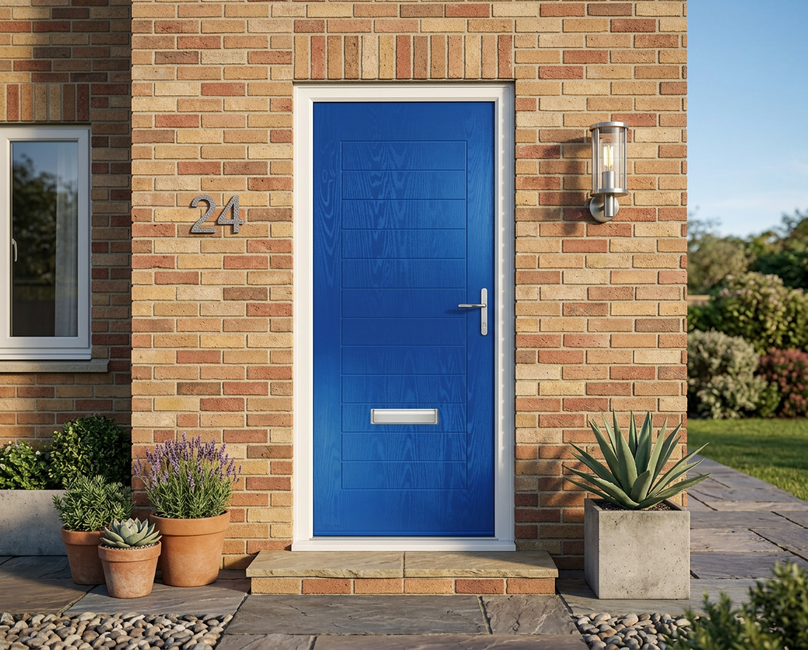The Peacock Composite Door - French Blue