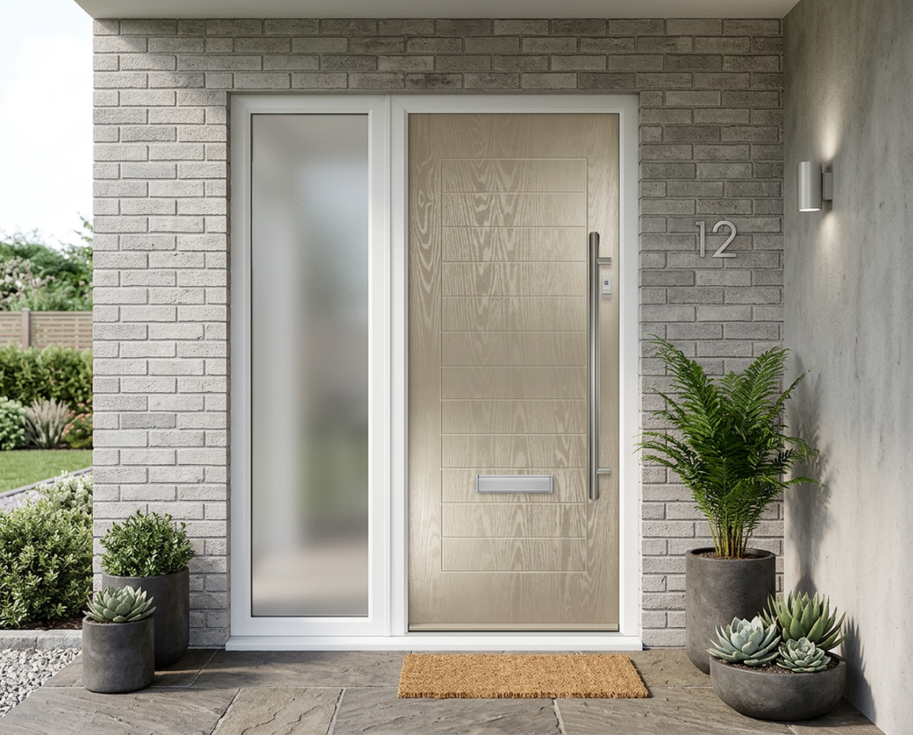 The Peacock Composite Door - Pebble