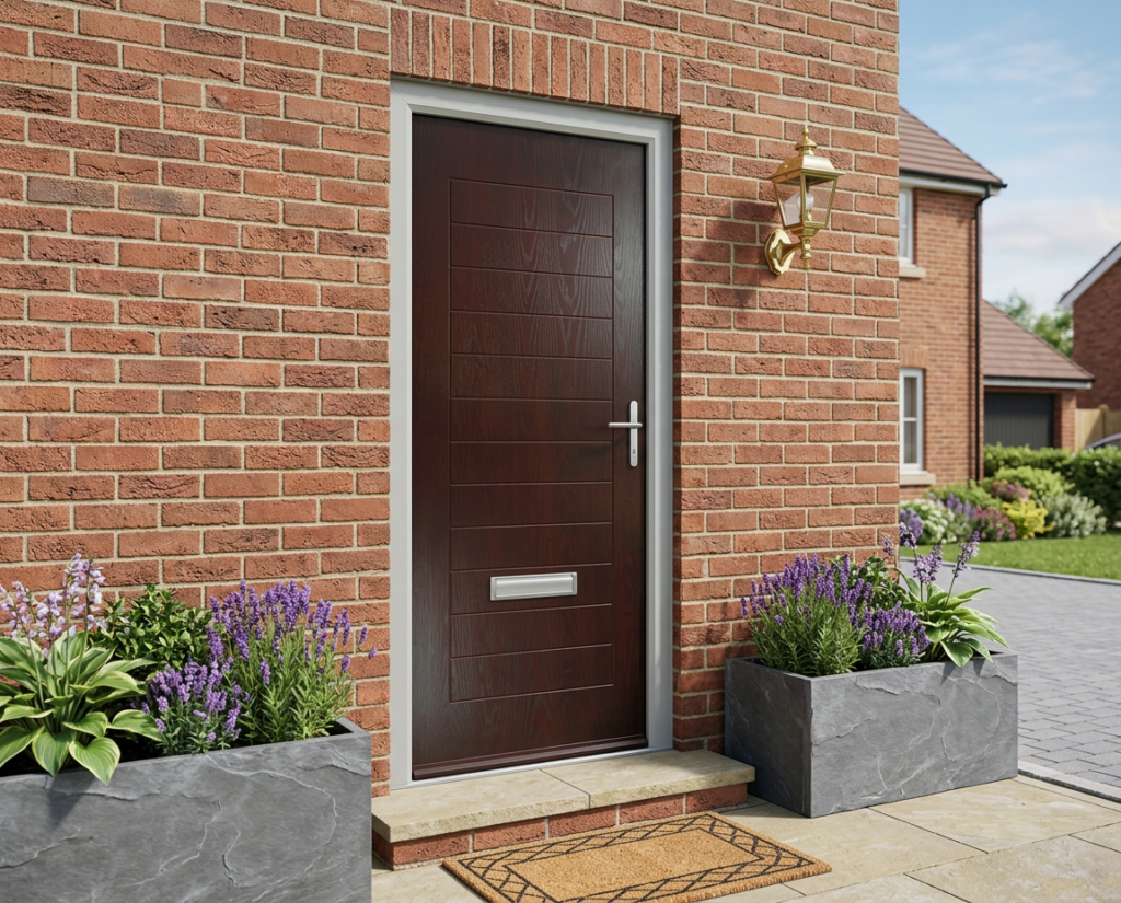 The Peacock Composite Door - Rosewood
