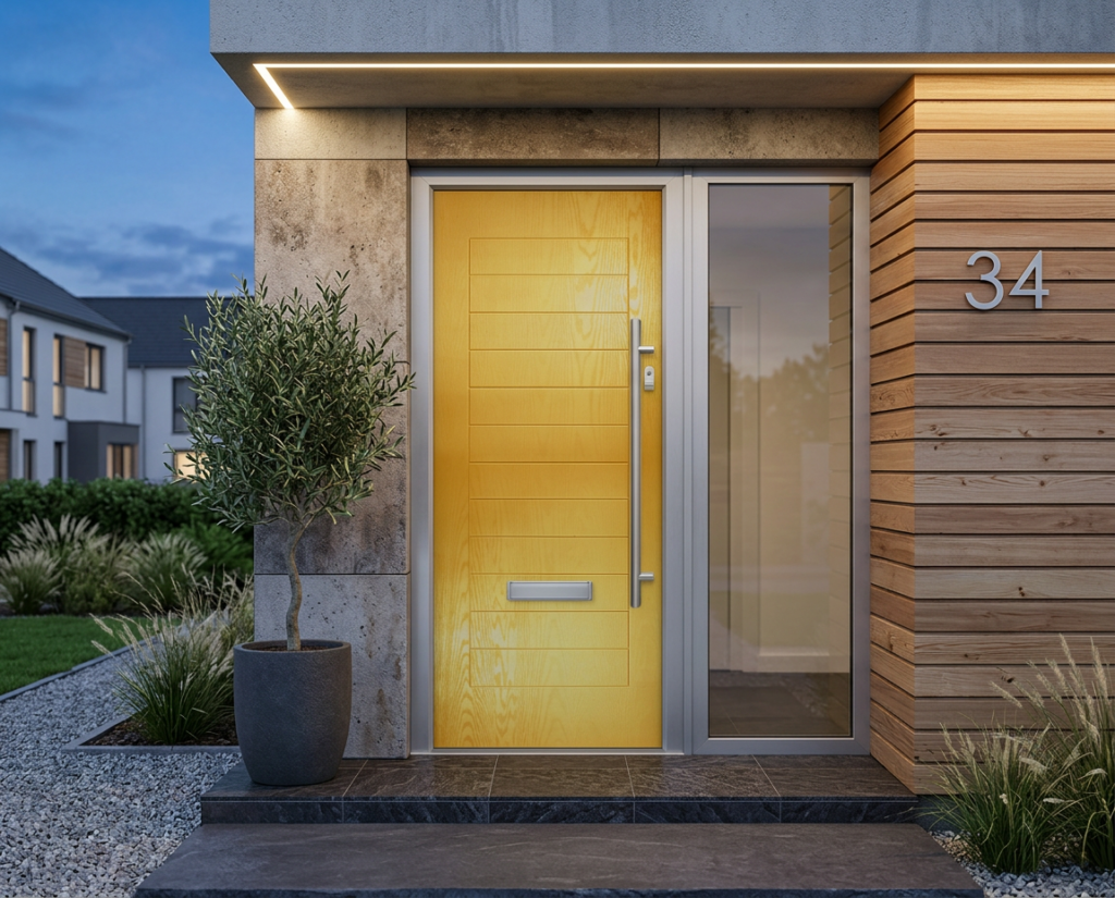 The Peacock Composite Door - Yellow