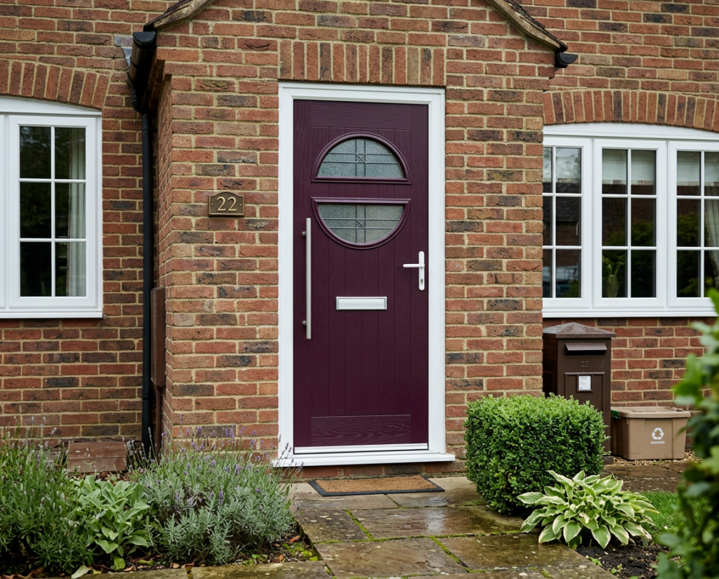 The Revie Composite Door - Royal Magenta
