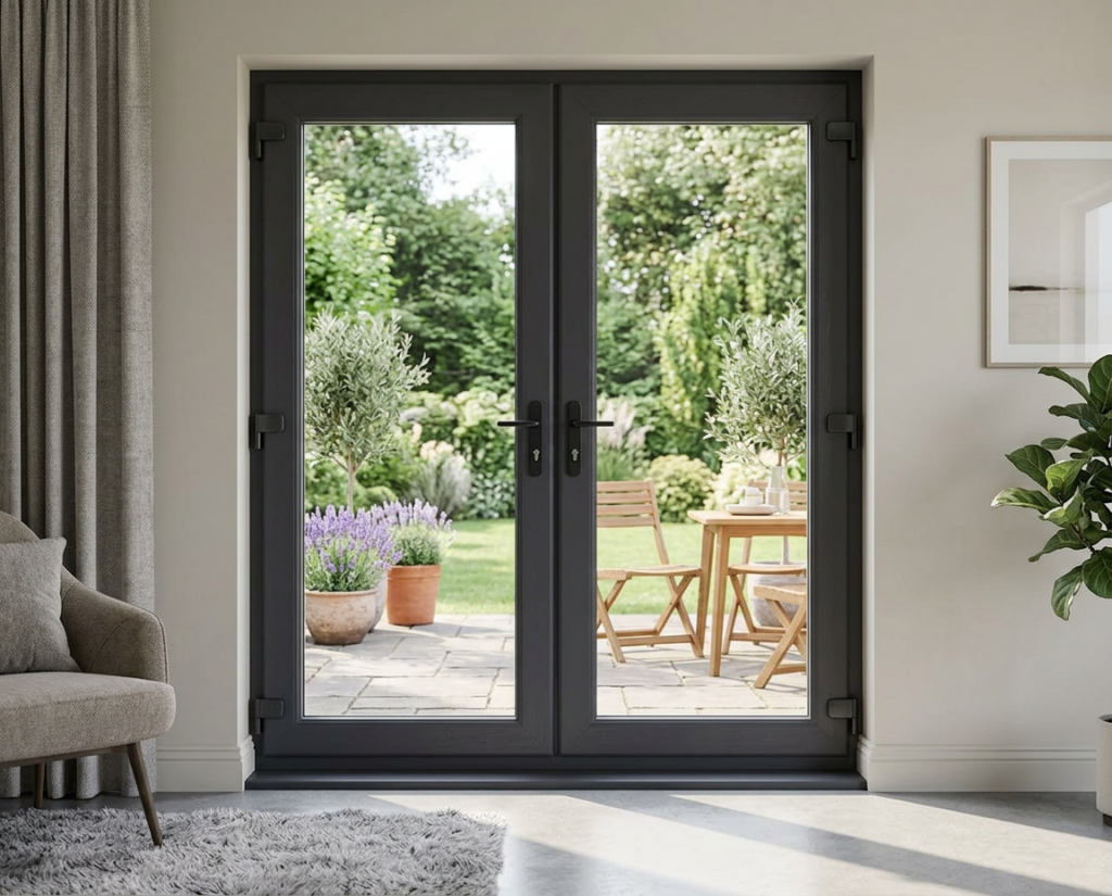 UPVC French Door - Anthracite Grey